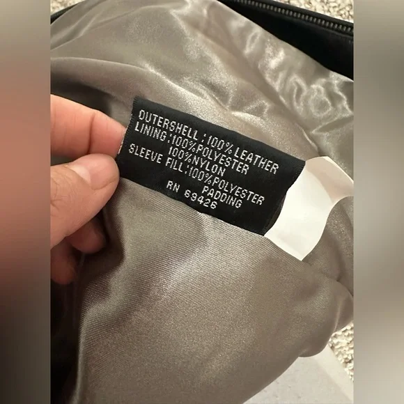 Wilsons Leather Pelle Studion Black Leather Jacket with Collared Neckline size M - Picture 8 of 12